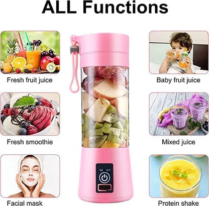 Mini Blender Fruit Mixer Portable Machine 380ml (USB rechargeable)