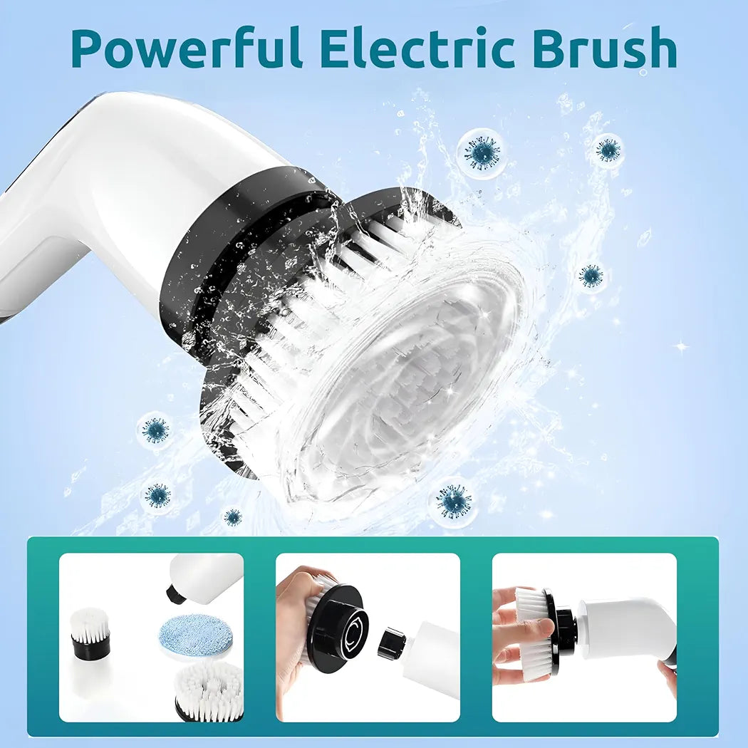9 in 1 cleaning brush with adjustable speed.