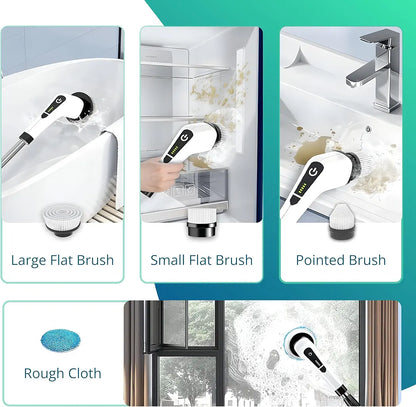 9 in 1 cleaning brush with adjustable speed.