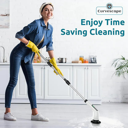 9 in 1 cleaning brush with adjustable speed.