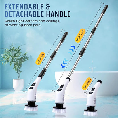 9 in 1 cleaning brush with adjustable speed.