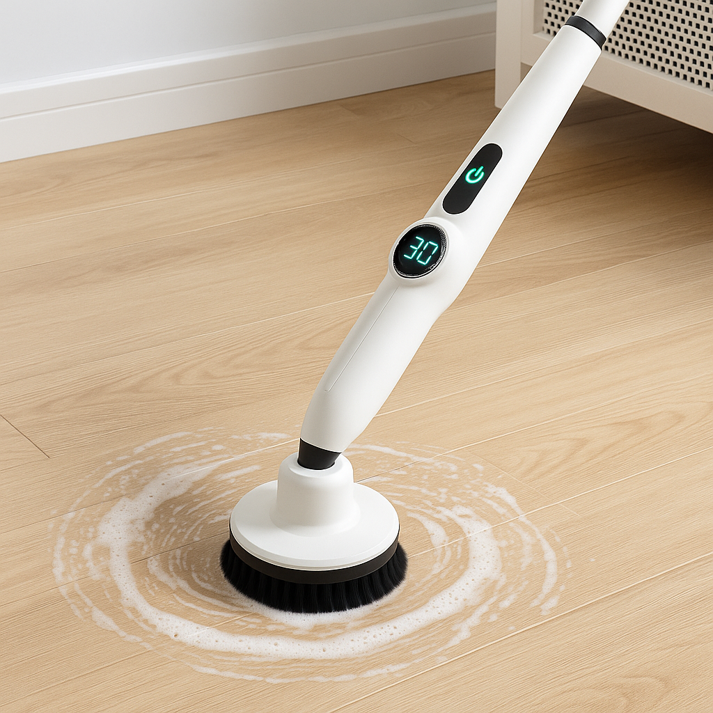 9 in 1 cleaning brush with adjustable speed.