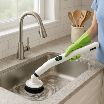 9 in 1 cleaning brush with adjustable speed.